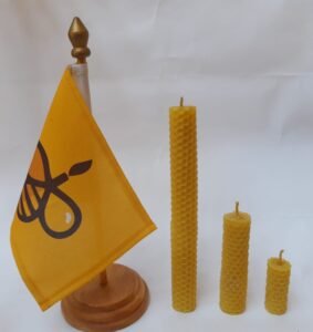 vela de cera de abelha