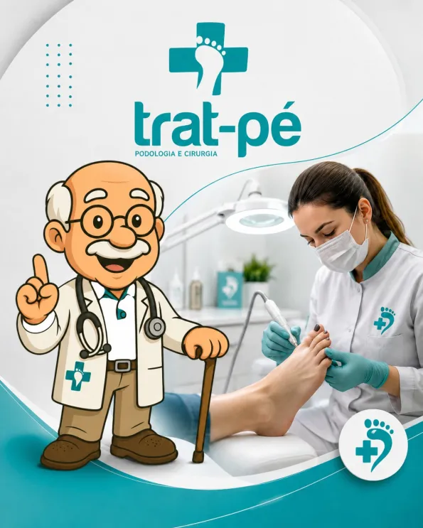 Atendimento de podologia na Trat-pé