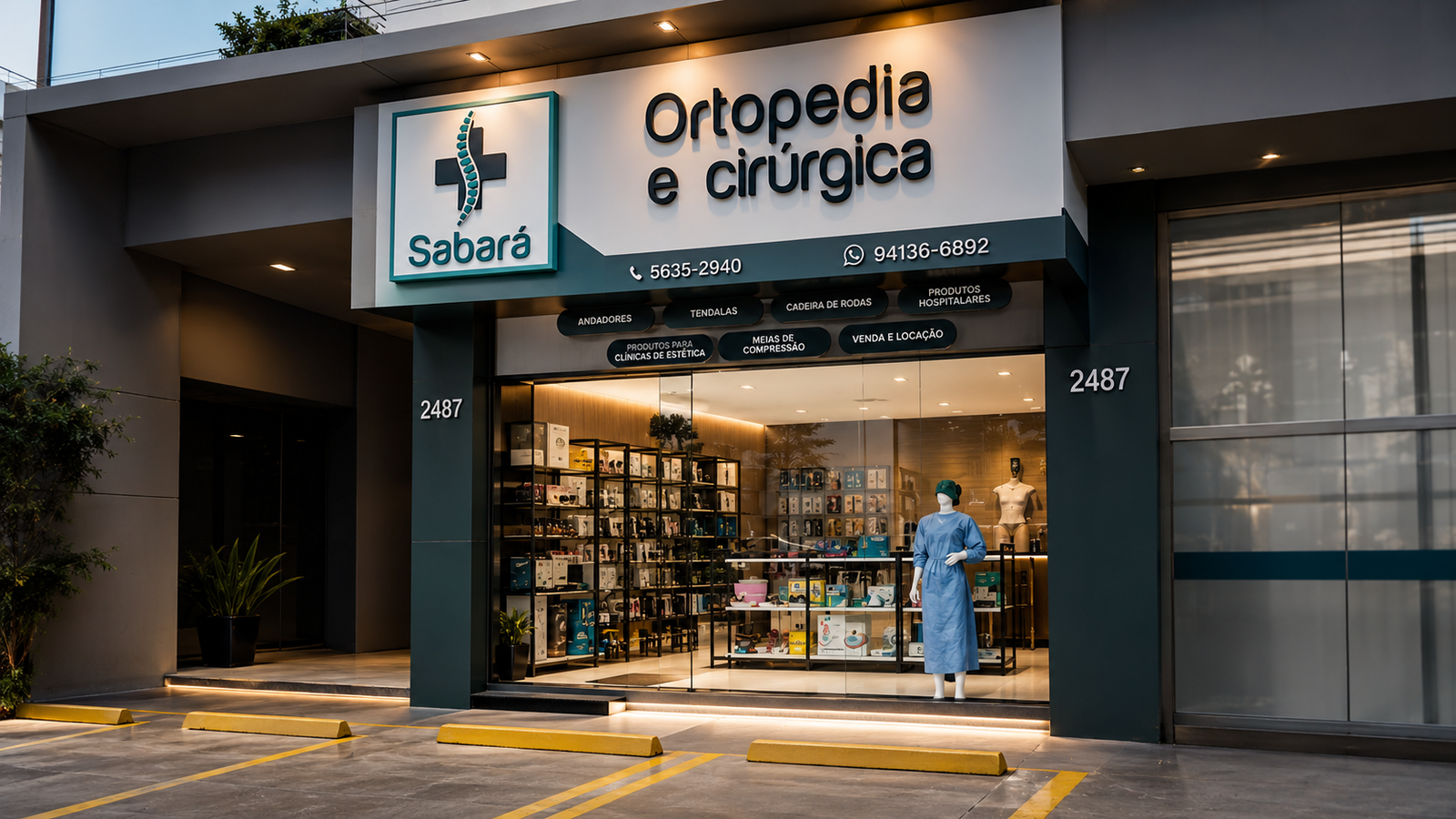 Fachada da loja Sabará Ortopedia e Cirúrgica, São Paulo