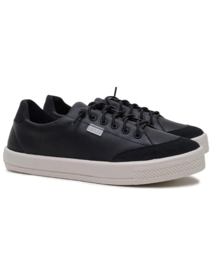 Tênis feminino casual Clara em sintético preto